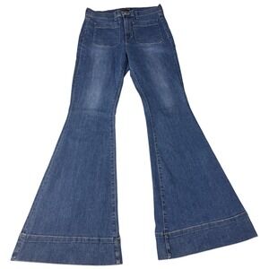 Veronica Beard Sheridan Exaggerated Flare High Rise Jeans Blue Size 30 LA